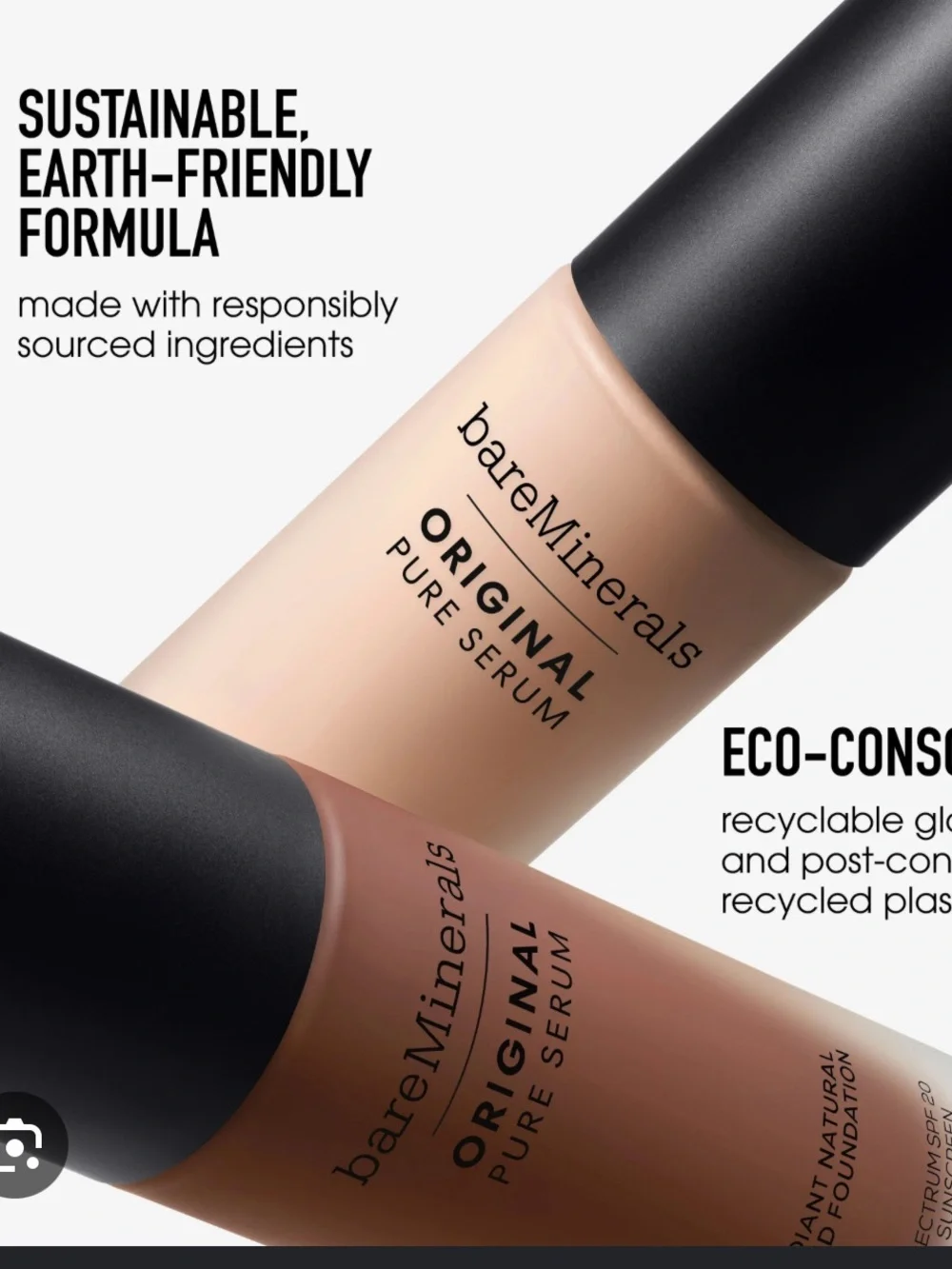 💕💋Bareminerals Fair WarmOriginal Pure Serum Radiant Natural Liquid Foundation